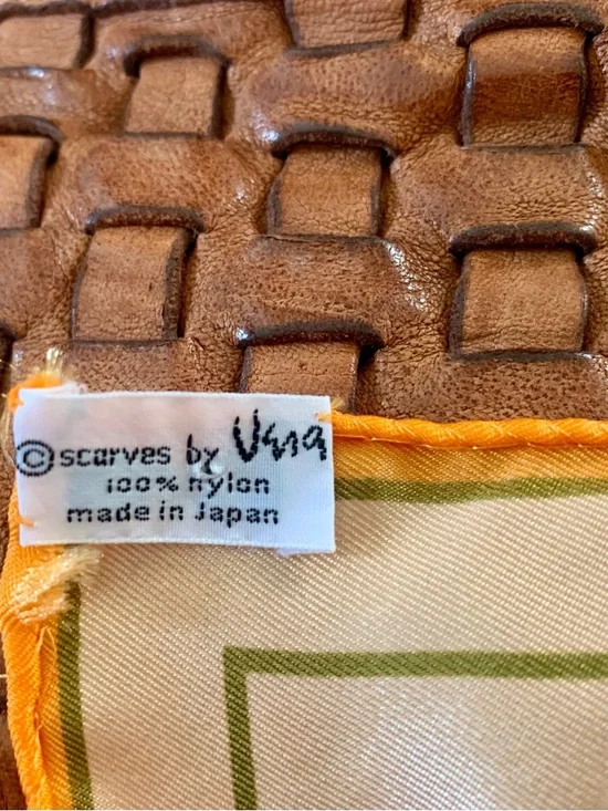Vintage VERA Orange Long Scarf - Picture 3 of 3
